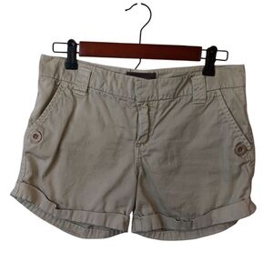 Sanctuary Khaki Rolled Cuff Shorts, sz 27, GUC!